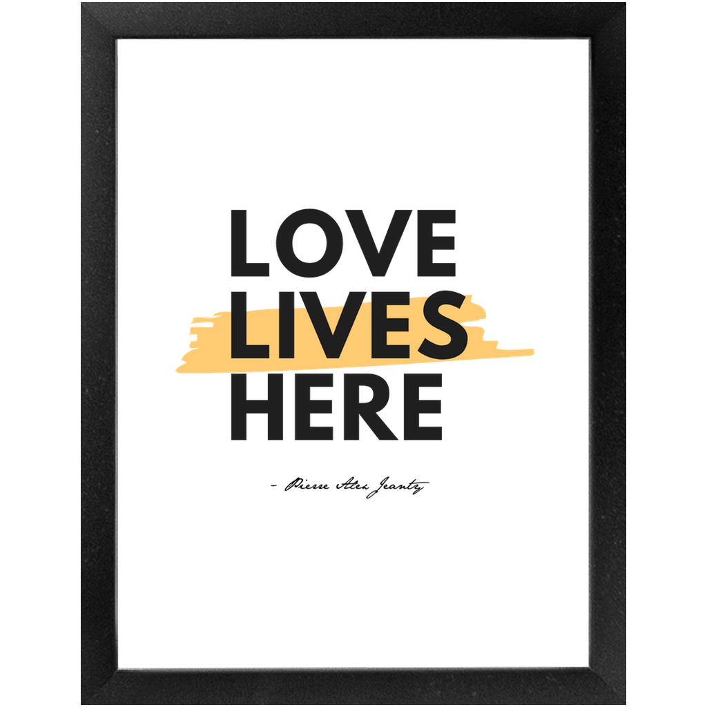 Love Lives Here (Framed Print)