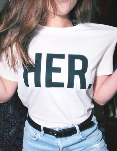 HER (White - Crew Neck Tee)